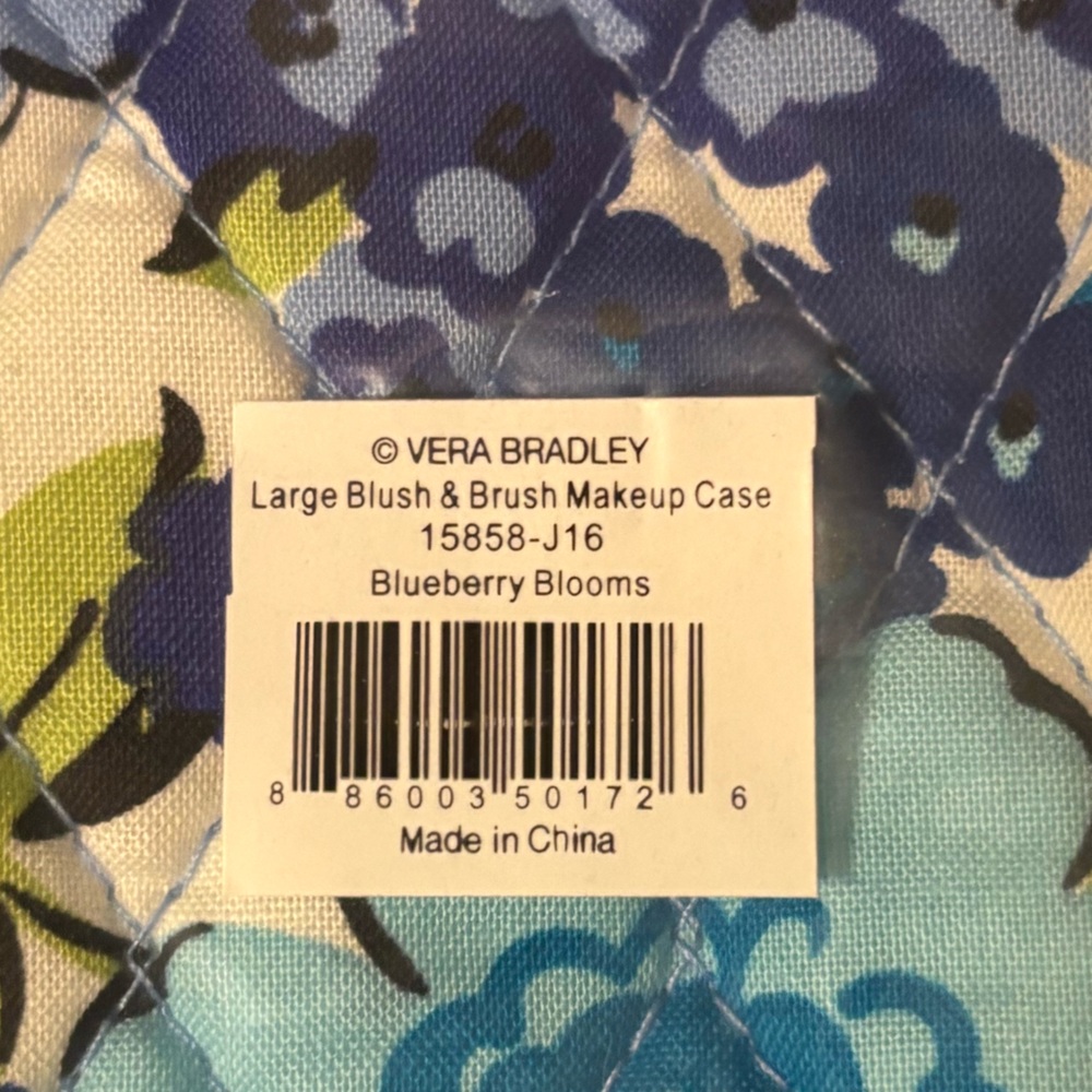 Vera Bradley Blue Floral Makeup Case